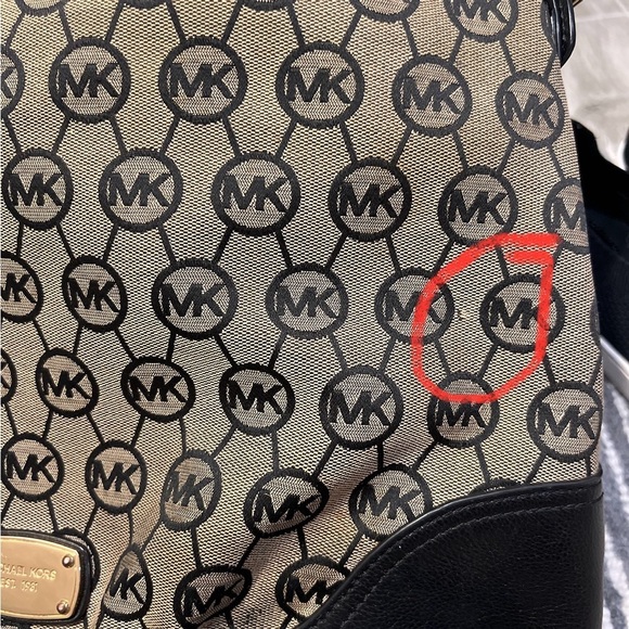 Michael Kors signature MK Hobo bag, large brown and‎ black - Picture 7 of 8